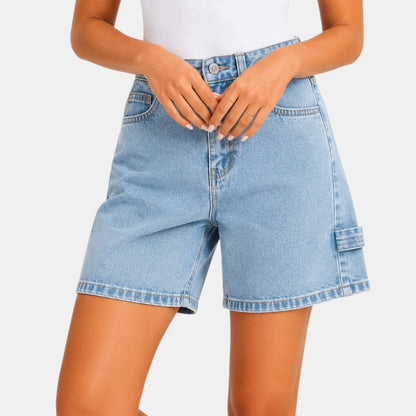 Shorts Vaqueros Cintura Alta Mujer