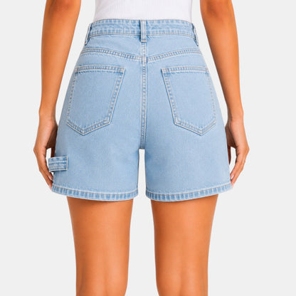Shorts Vaqueros Cintura Alta Mujer