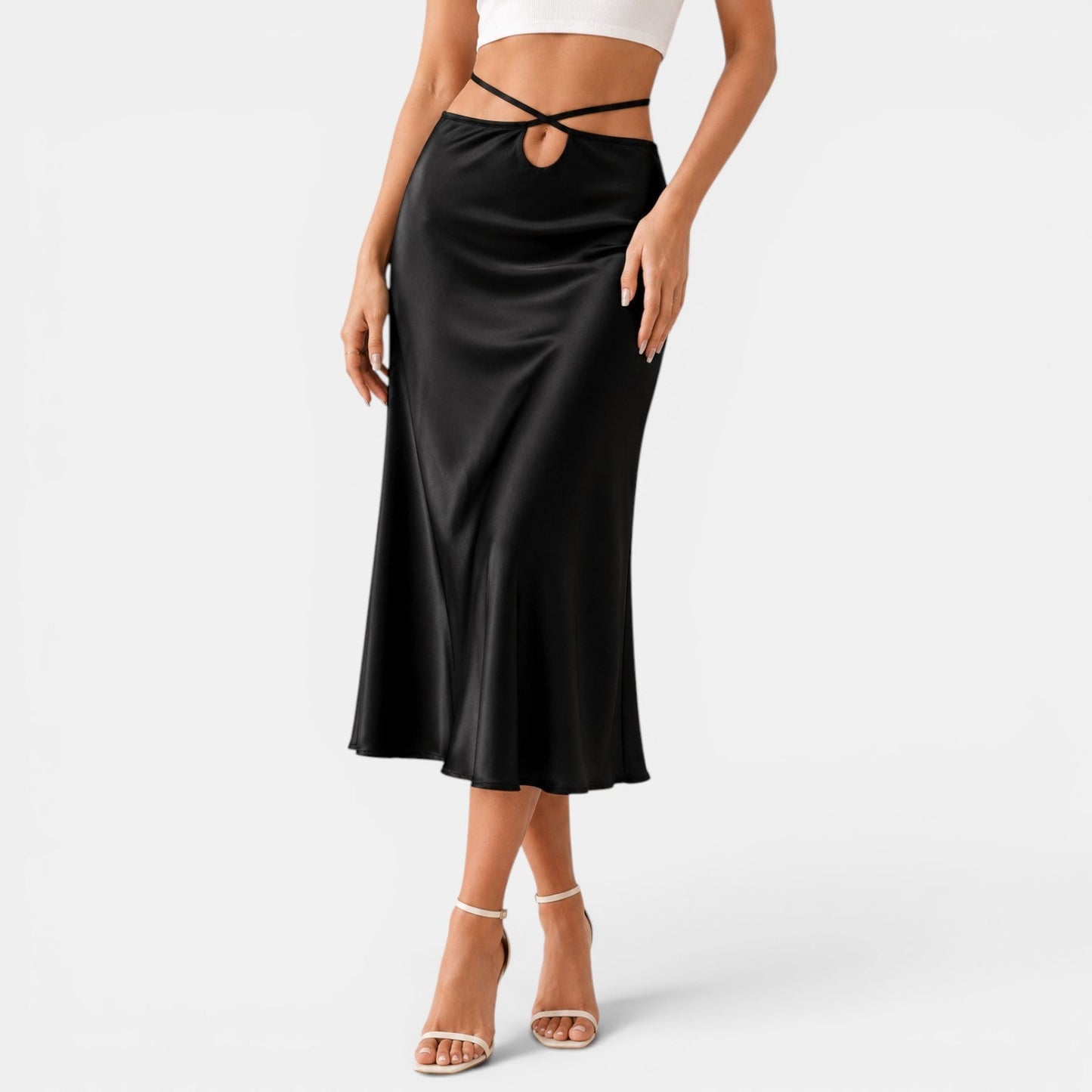 Falda Midi Cut Out Mujer