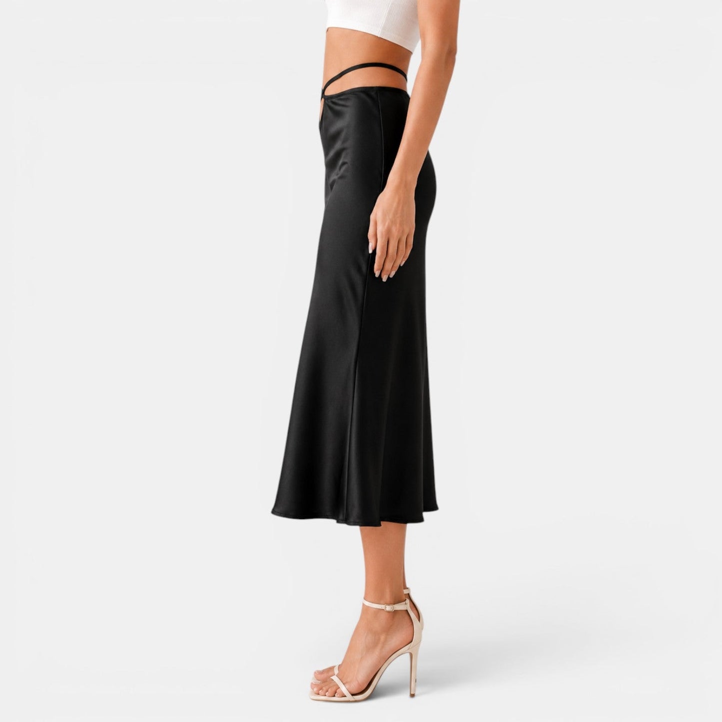 Falda Midi Cut Out Mujer