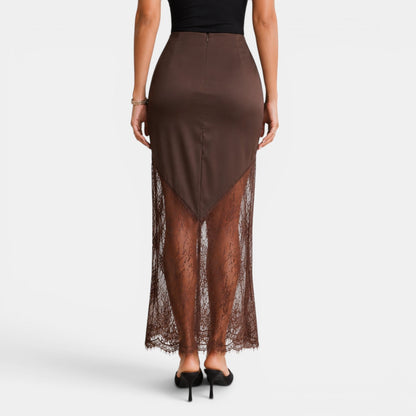 Falda Maxi Encaje Mujer