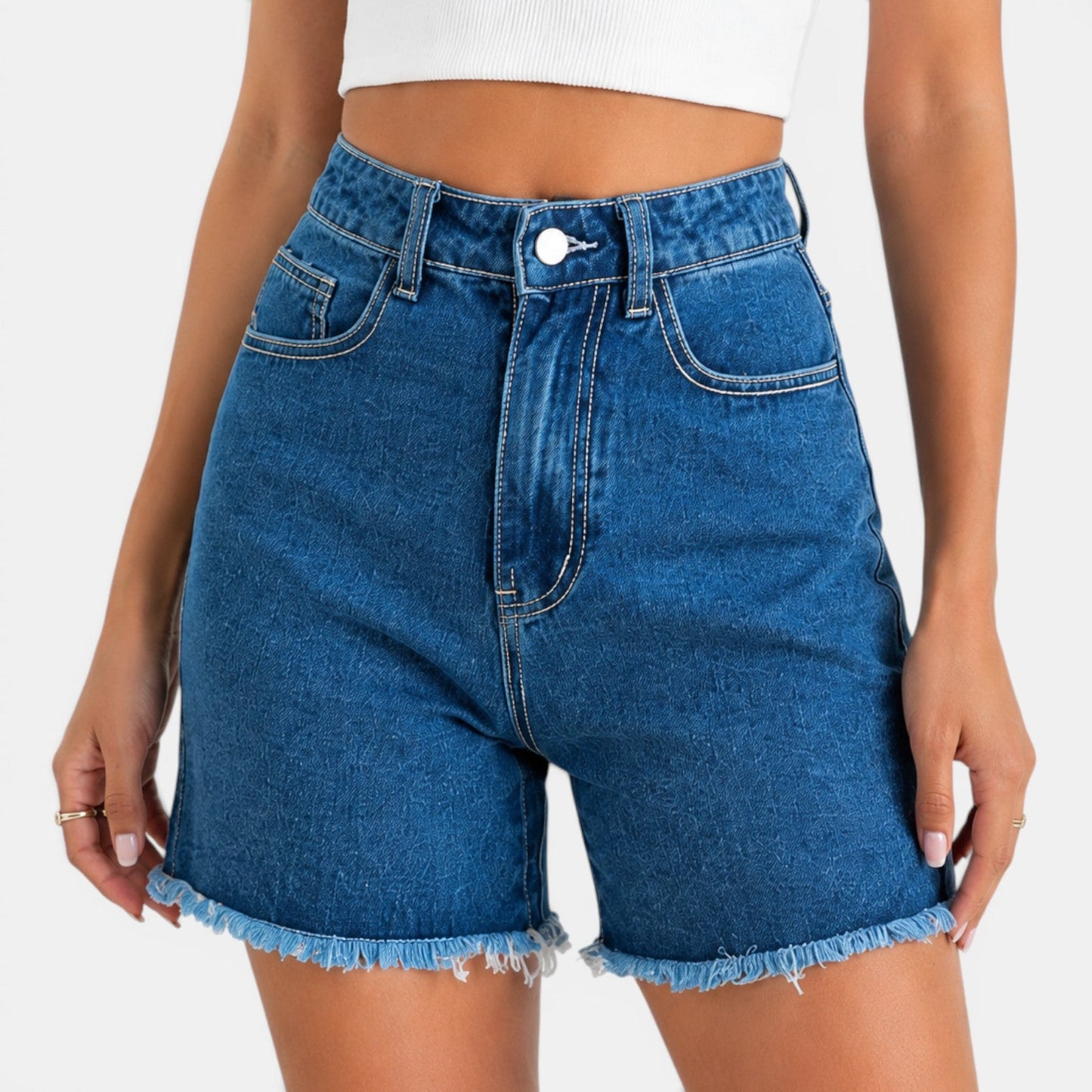 Short Vaquero Mujer Cintura Alta