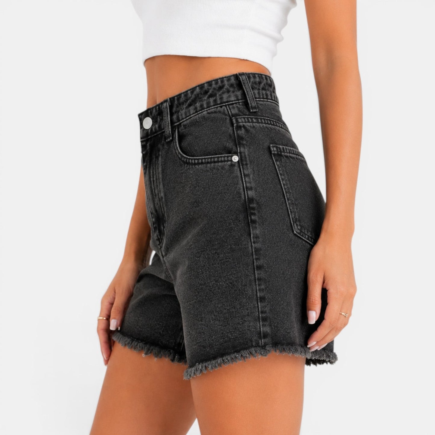 Short Vaquero Mujer Cintura Alta