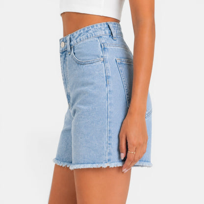 Short Vaquero Mujer Cintura Alta