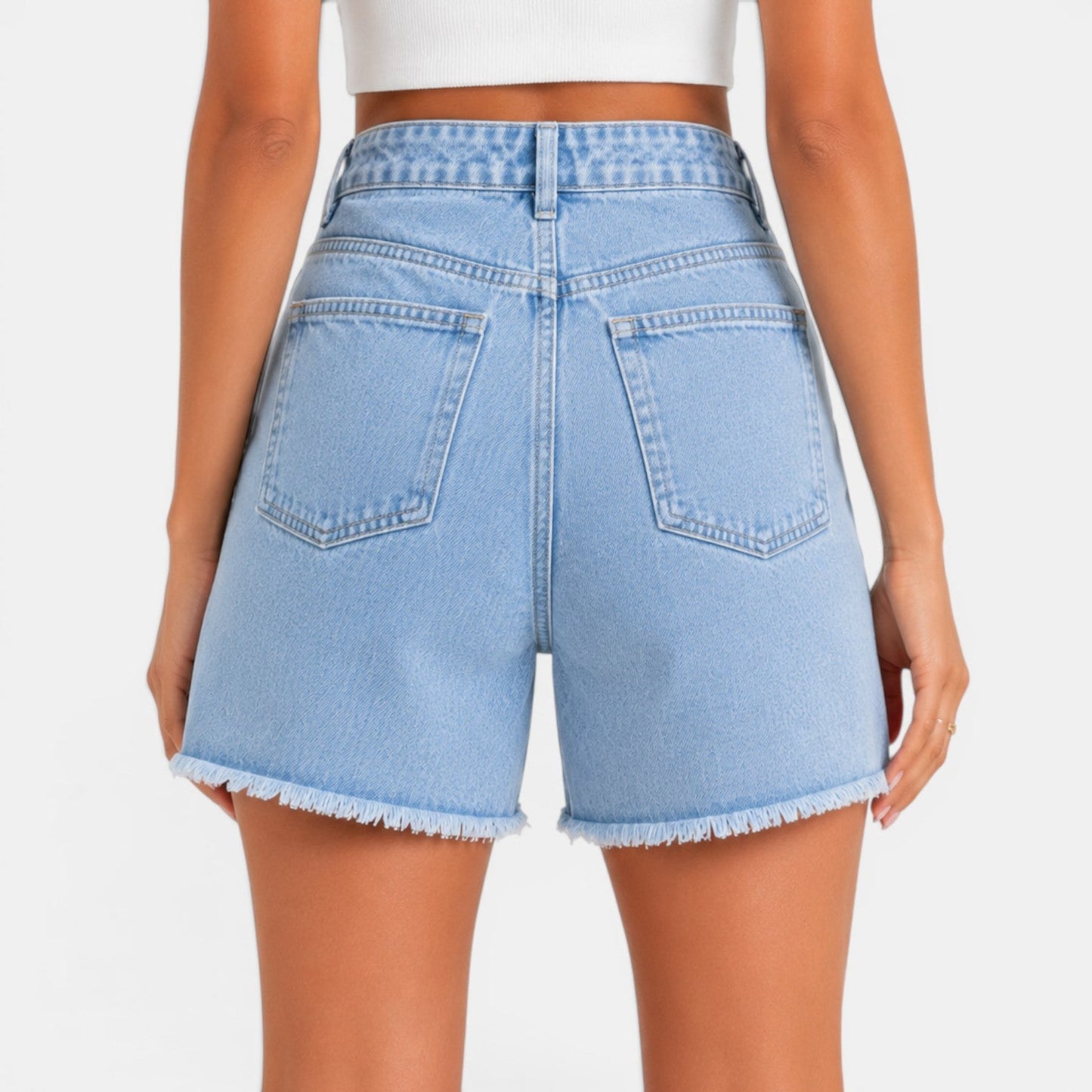 Short Vaquero Mujer Cintura Alta