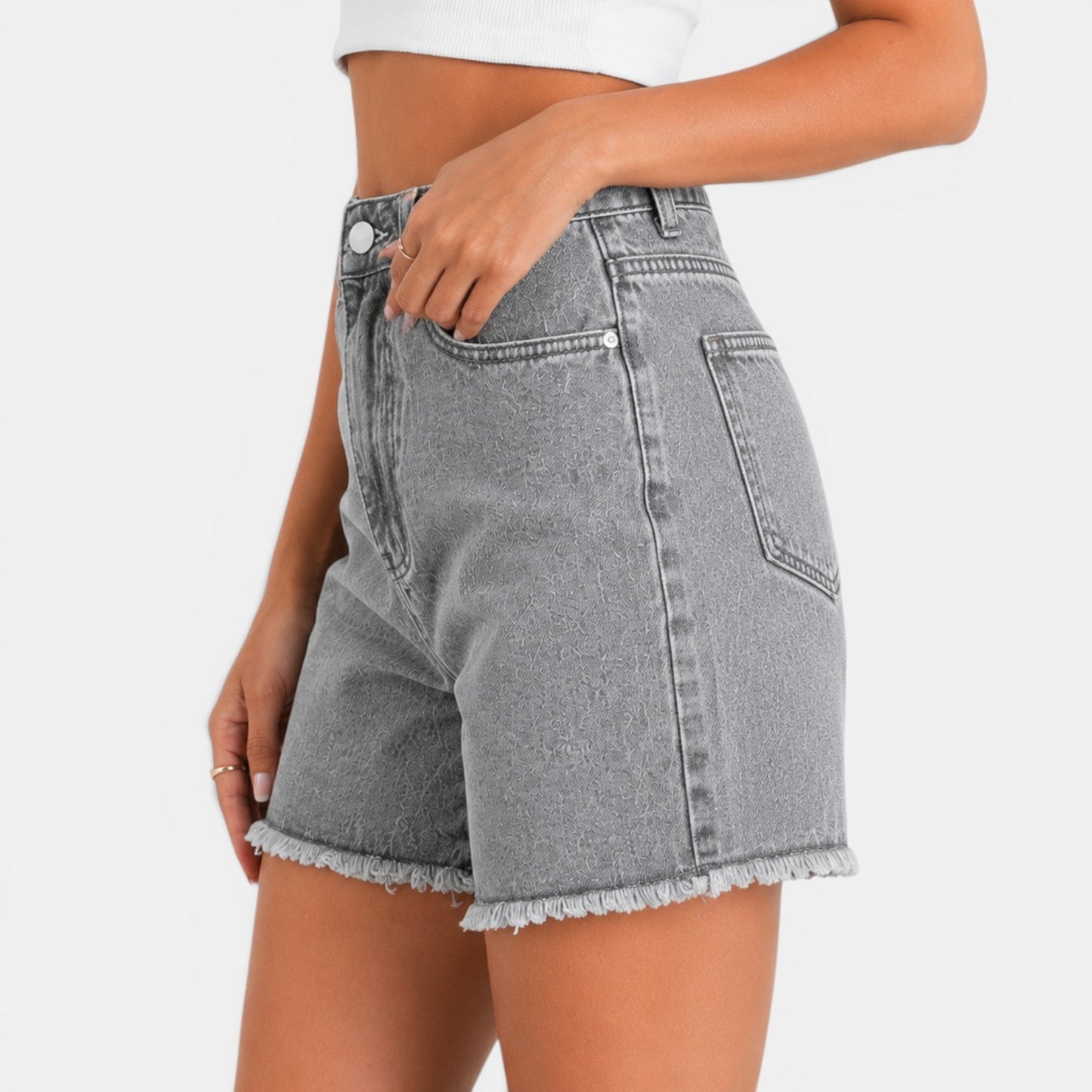 Short Vaquero Mujer Cintura Alta