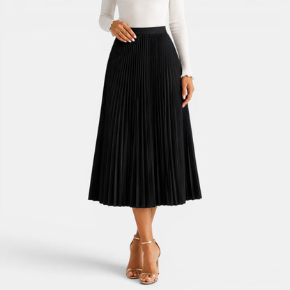 Falda Midi Satinada Mujer
