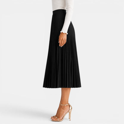 Falda Midi Satinada Mujer