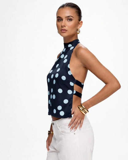 ISABEL - TOP RETRO DE LUNARES