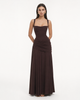 LOLA - SCULPTED MAXI DRESS BROWN