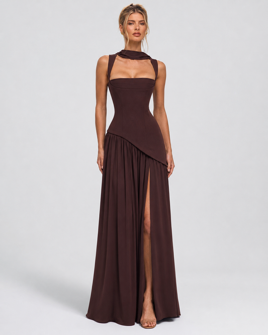 SUSANA - Long dress with slit, image 5