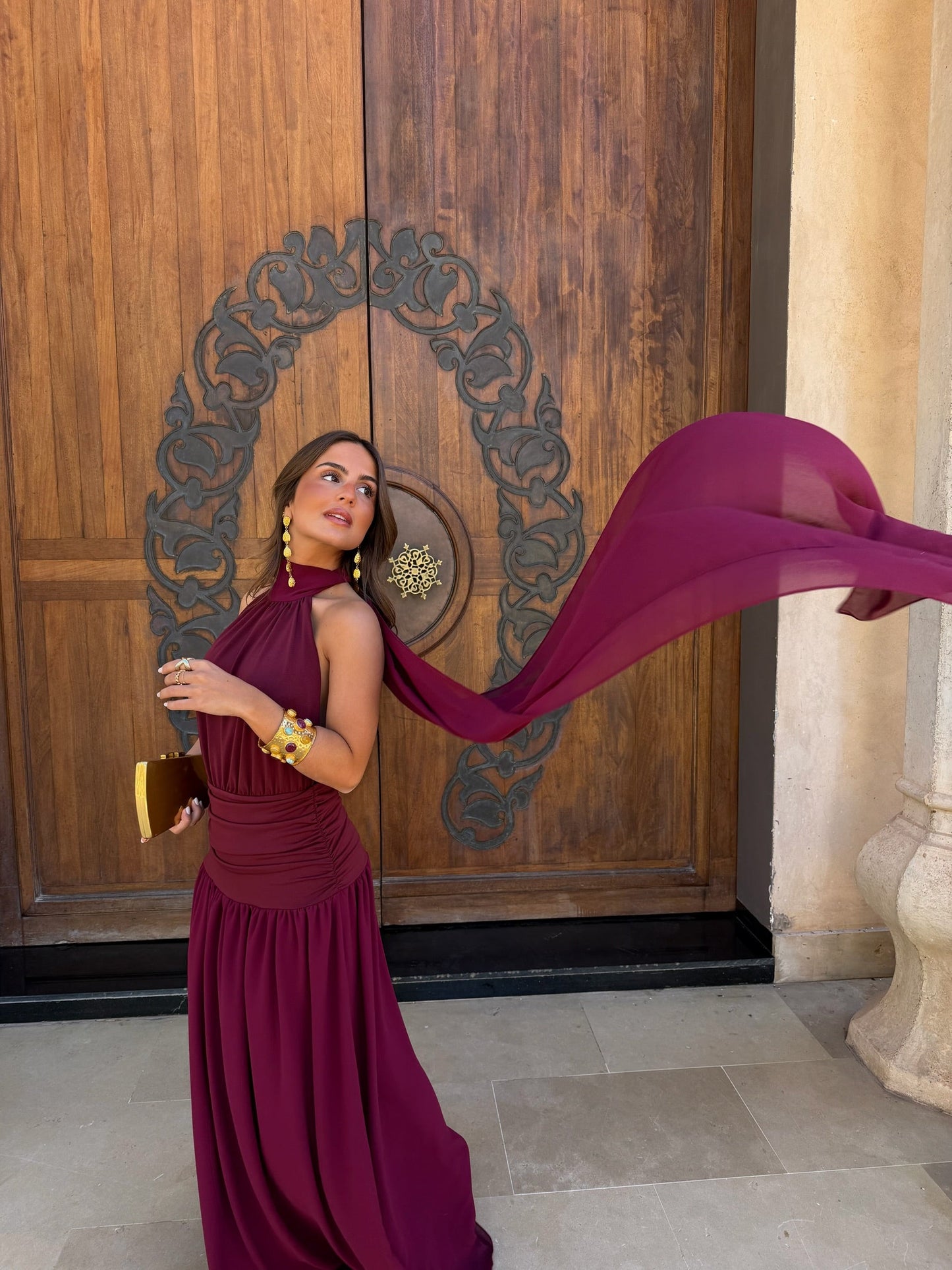 Paloma Dress in Burgundy