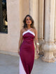 Oasis Dress in Burgundy