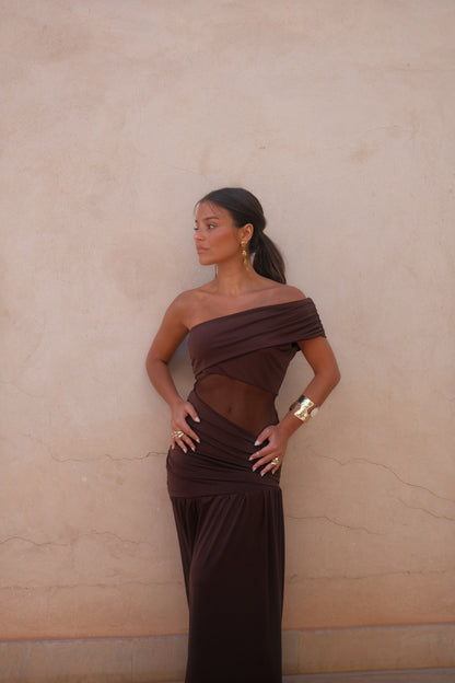 Dune Dress in Brown - Shipping/Envio from 14/08 to 21/08