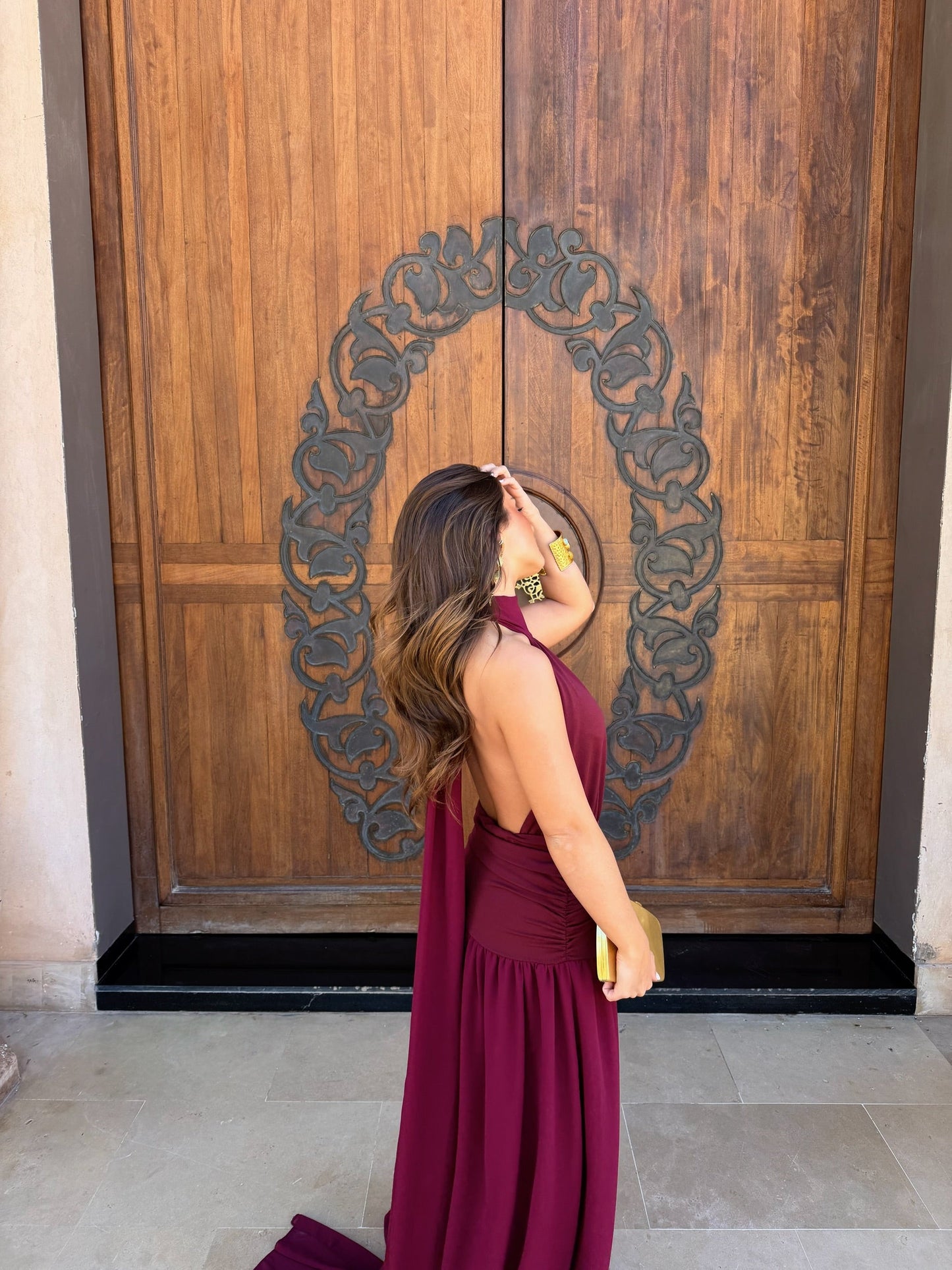Paloma Dress in Burgundy