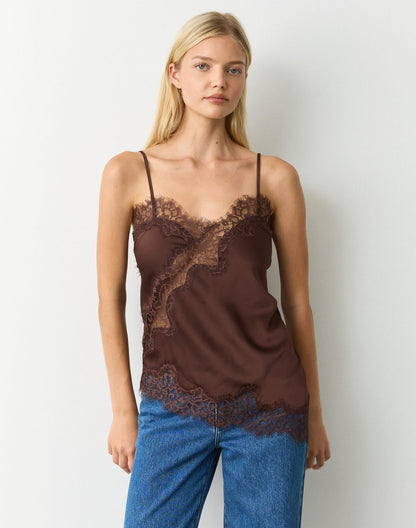 TRIANA - CAMISETA DE TIRANTES ASIMÉTRICA ELEGANTE
