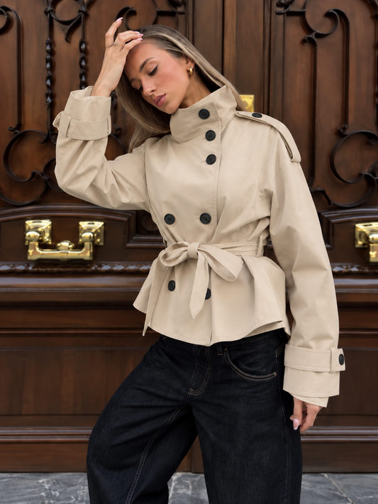 GIULIA - Trench urbain coloris beige, image principale