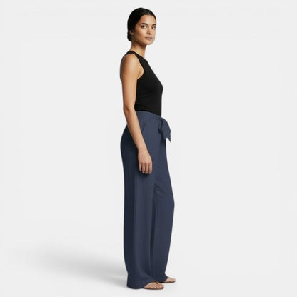 Pantalón Lino Algodón Pierna Ancha