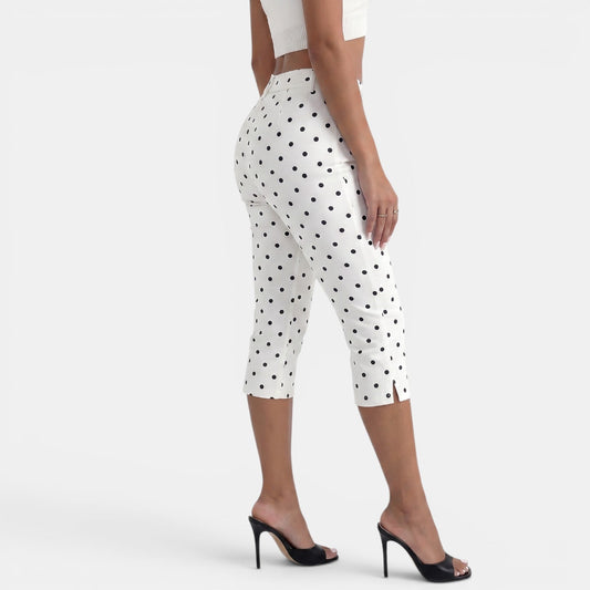 TERESA - PANTALON CAPRI À POIS