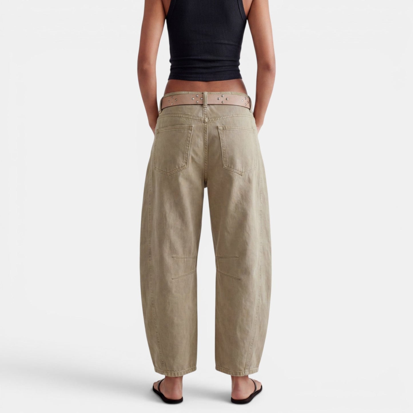 Jeans Mujer Elasticos Tiro Medio Pierna Ancha