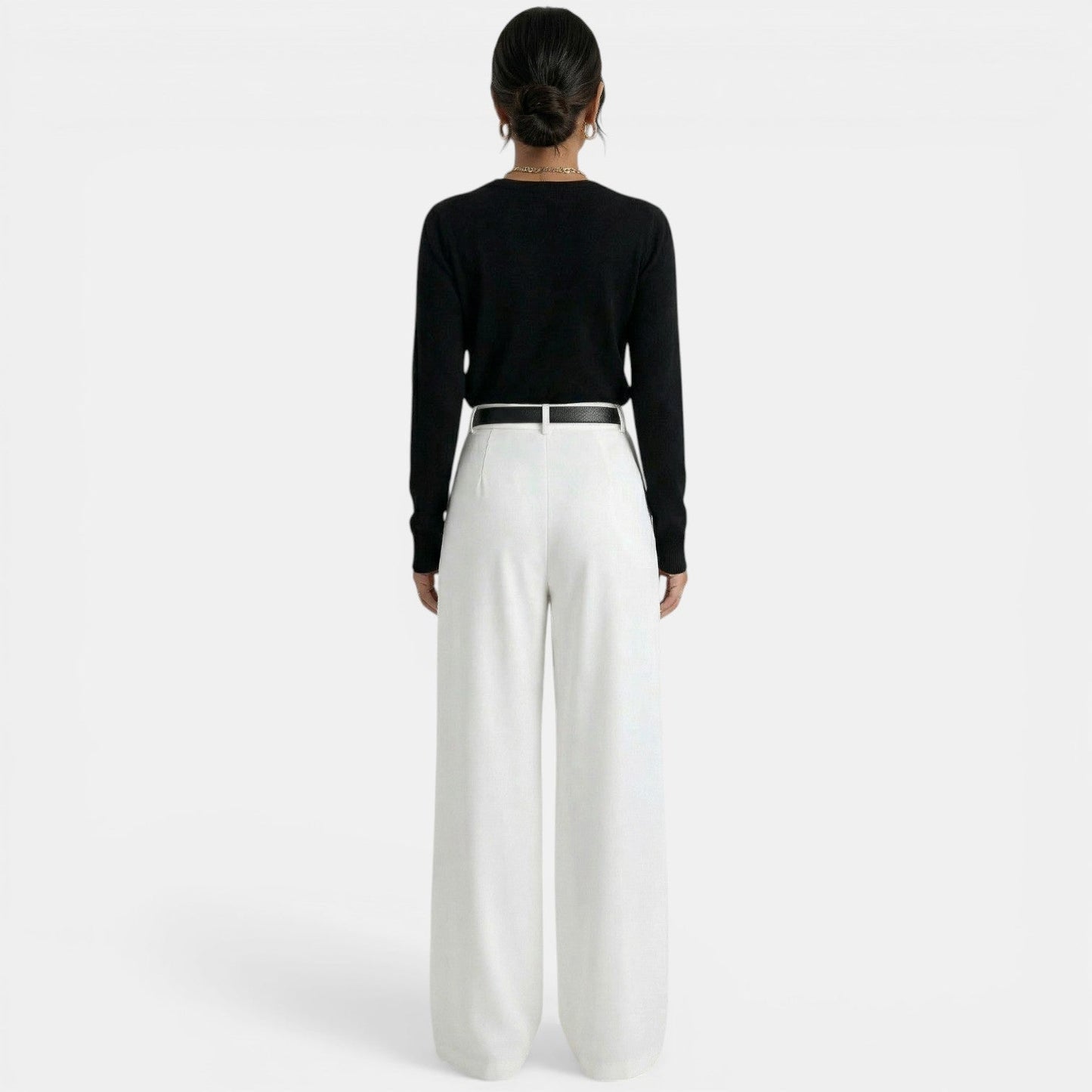 Pantalón Mujer Cintura Alta Elegante
