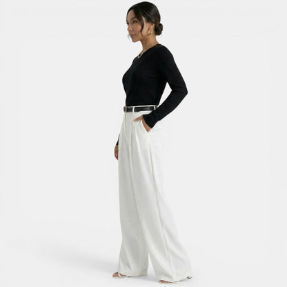 Pantalón Mujer Cintura Alta Elegante