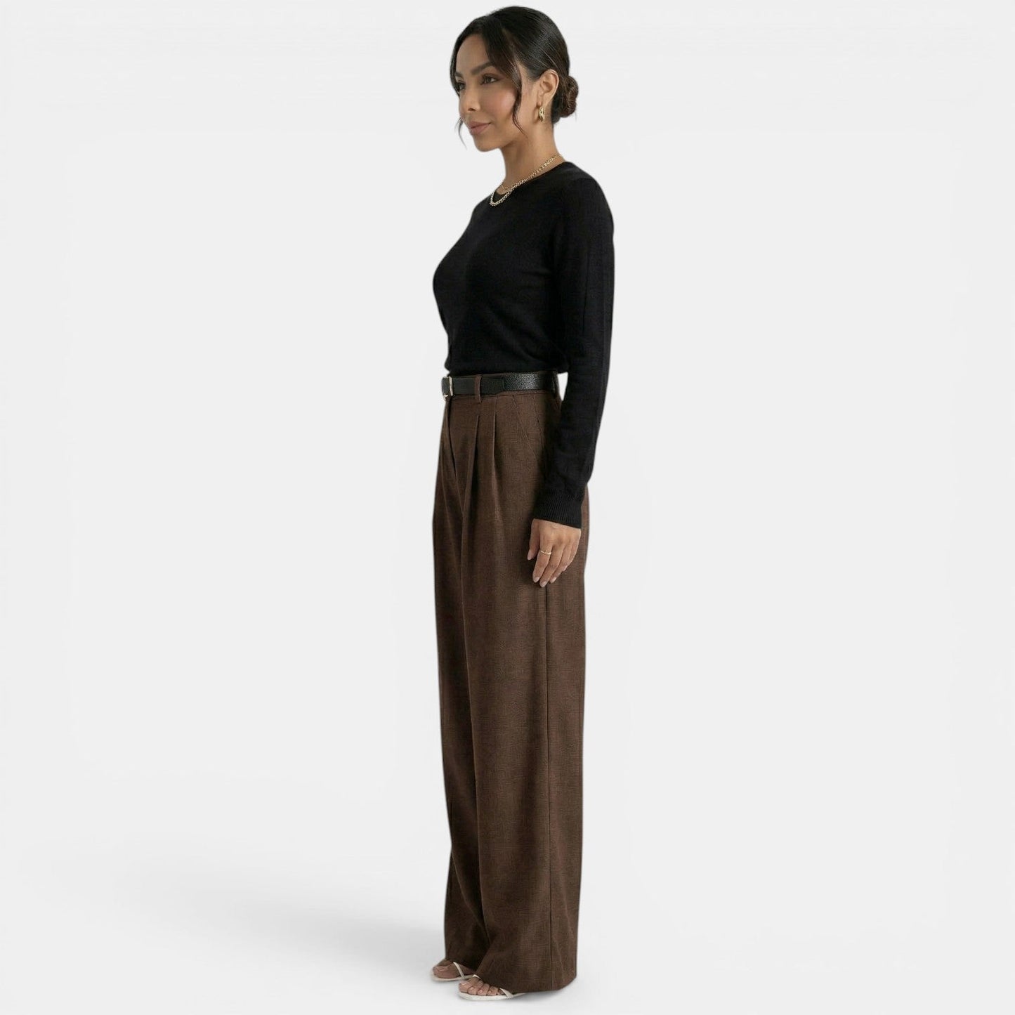 Pantalón Mujer Cintura Alta Elegante