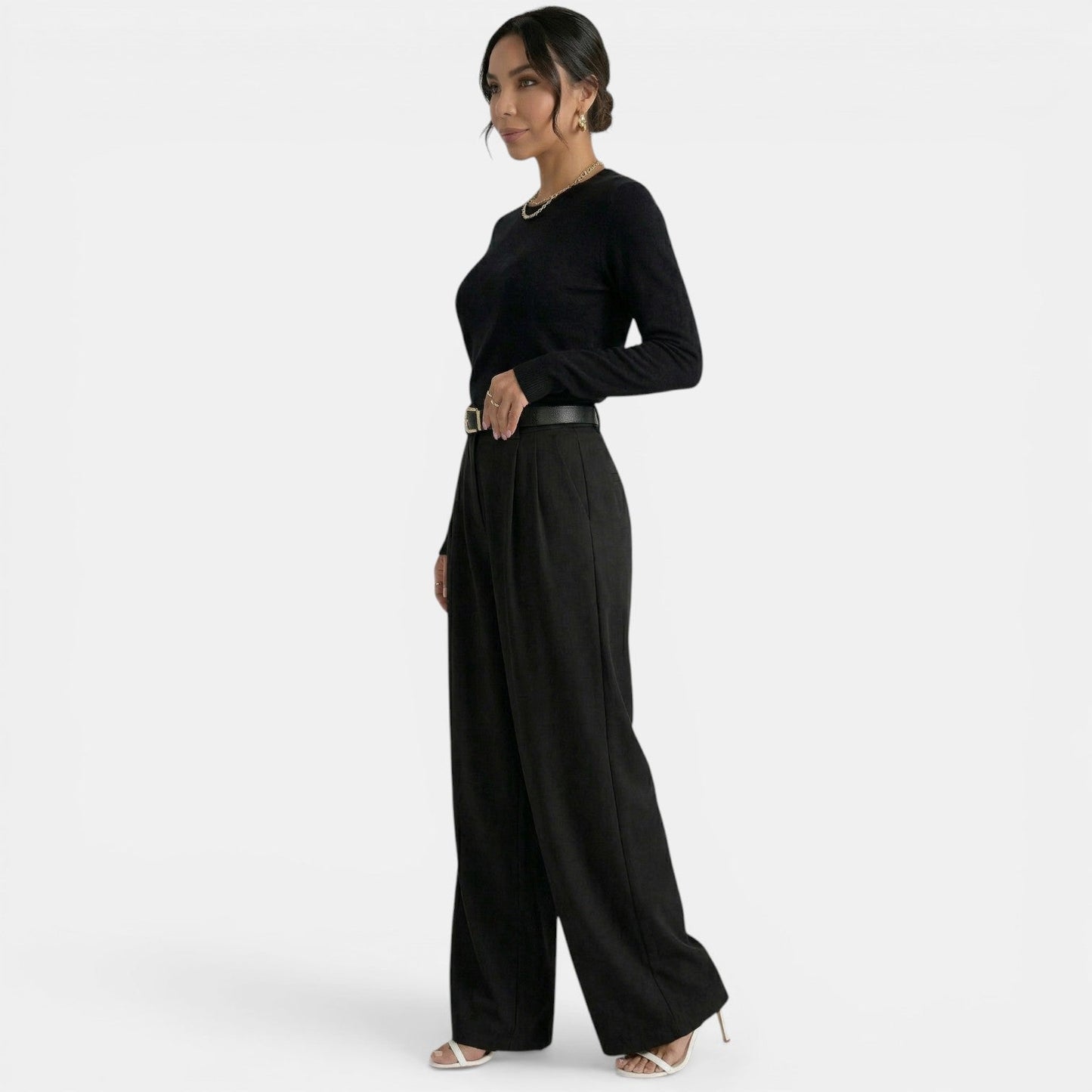 Pantalón Mujer Cintura Alta Elegante