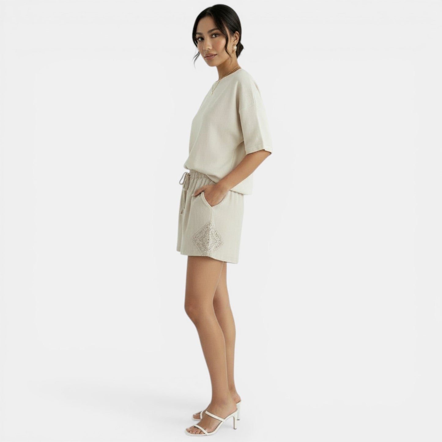Shorts Lino Mujer Chic