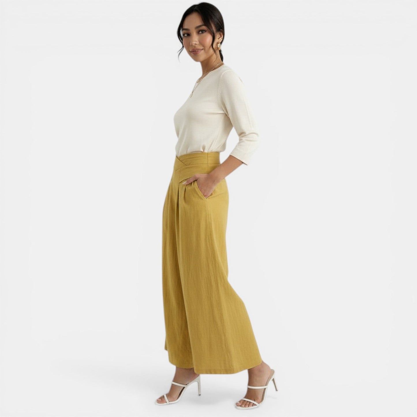 Pantalones Lino Mujer Elegantes