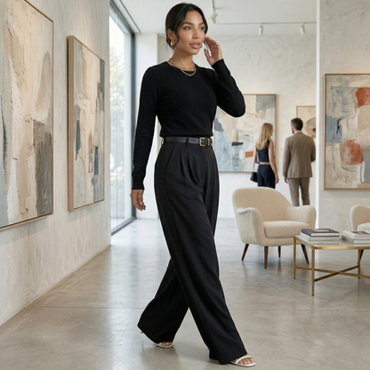 Pantalón Mujer Cintura Alta Elegante