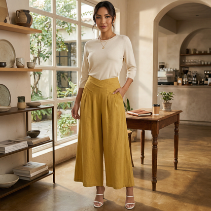 Pantalones Lino Mujer Elegantes