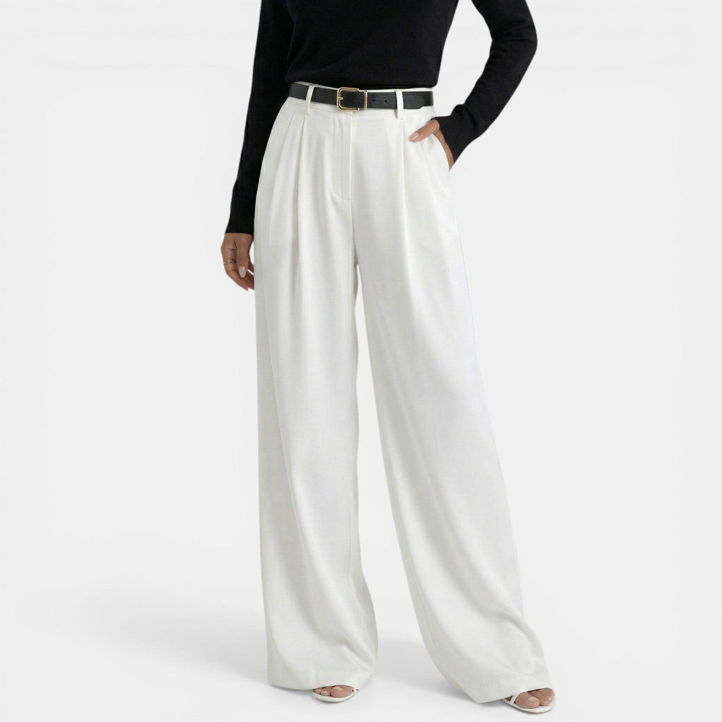 Pantalón Mujer Cintura Alta Elegante