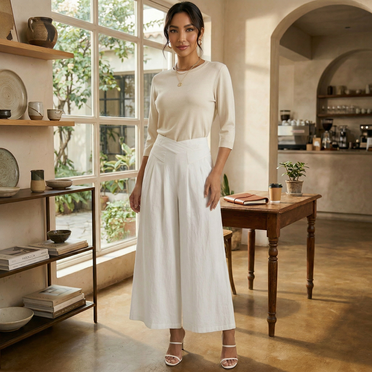 Pantalones Lino Mujer Elegantes