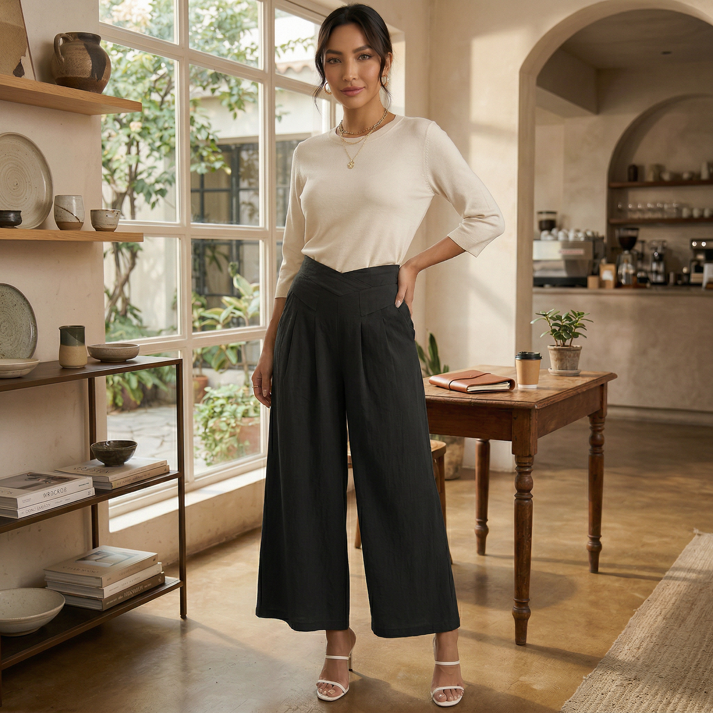 Pantalones Lino Mujer Elegantes