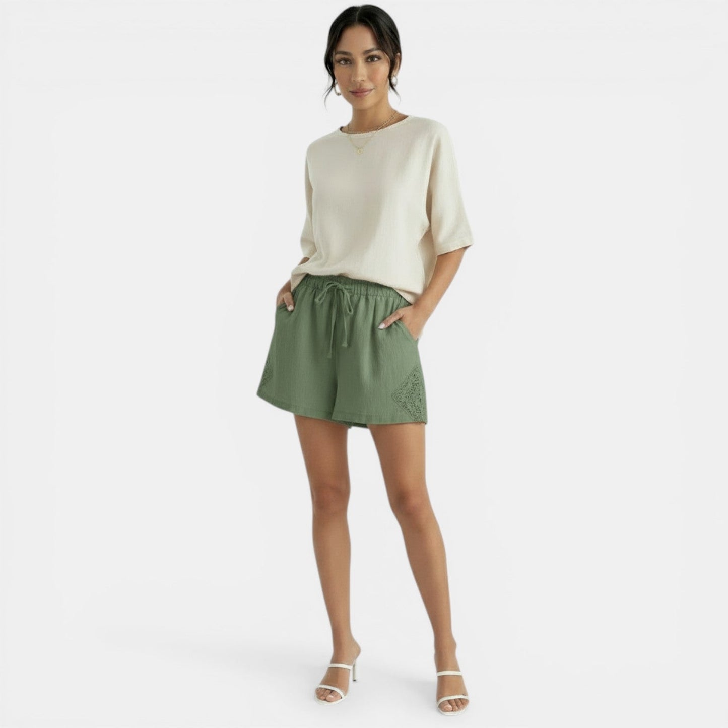 Shorts Lino Mujer Chic