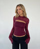 ANDREA - LACE TOP BURGUNDY