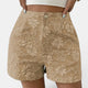 GABRIELA - HIGH-WAISTED SHORTS BROWN