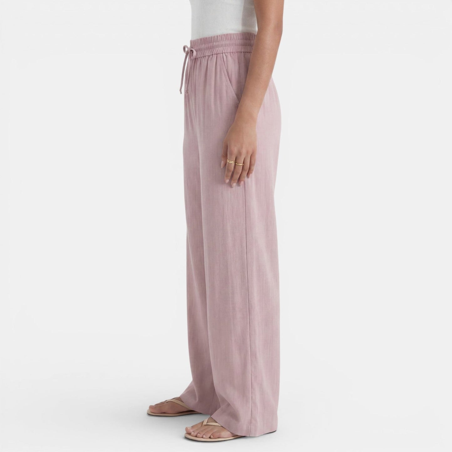 Pantalón Lino Mujer Ancho
