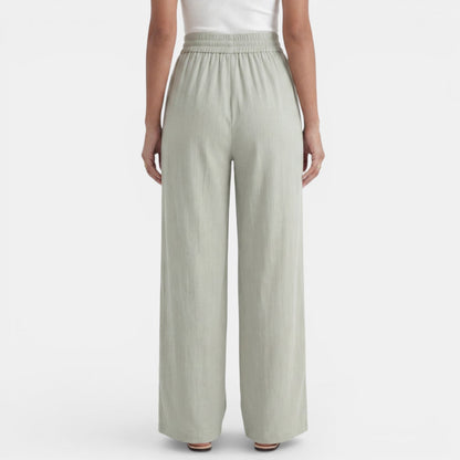 Pantalón Lino Mujer Ancho