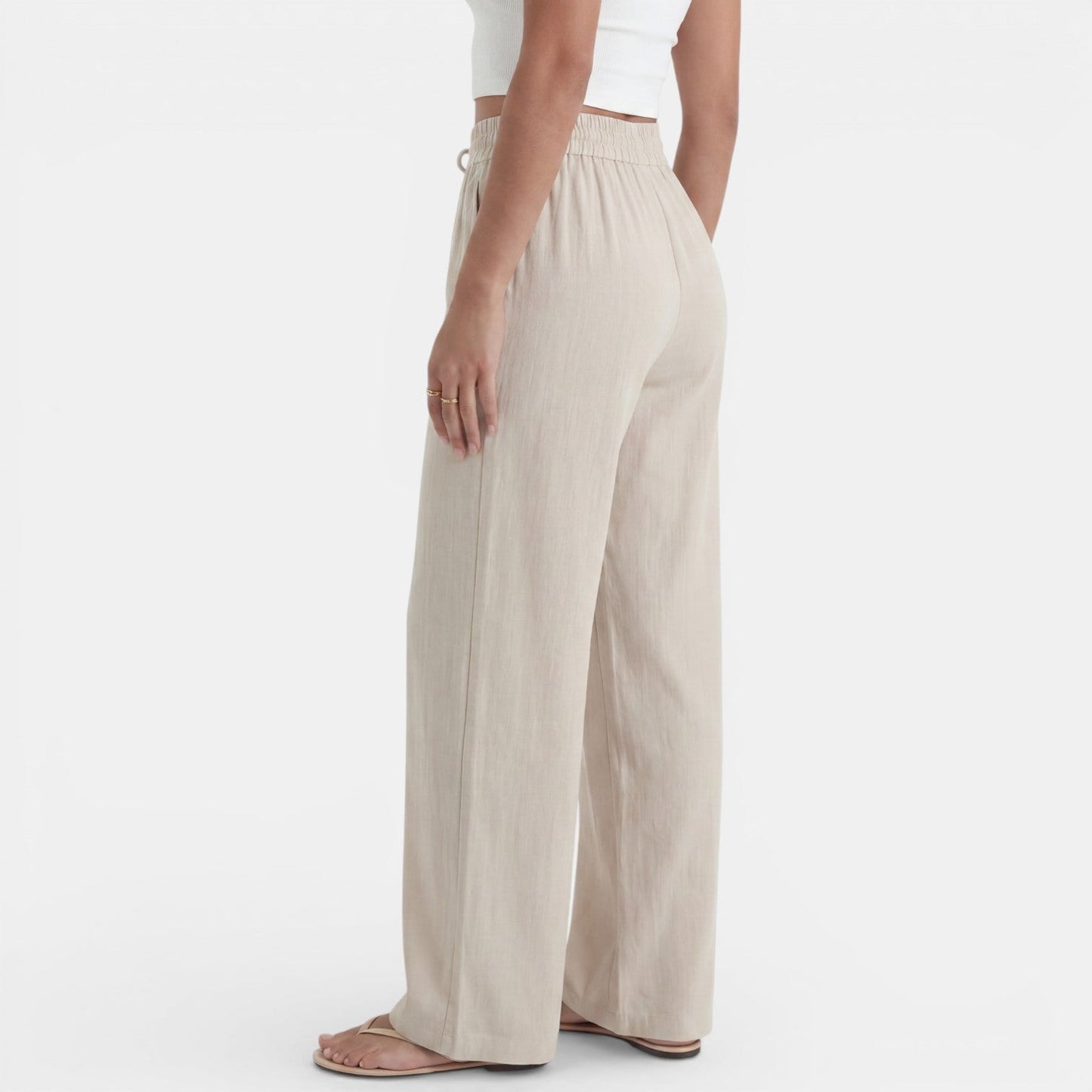 Pantalón Lino Mujer Ancho