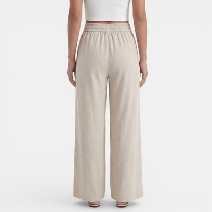 Pantalón Lino Mujer Ancho