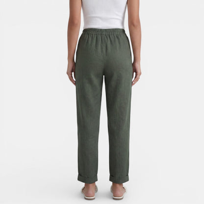 Pantalón Lino Mujer Cintura Alta