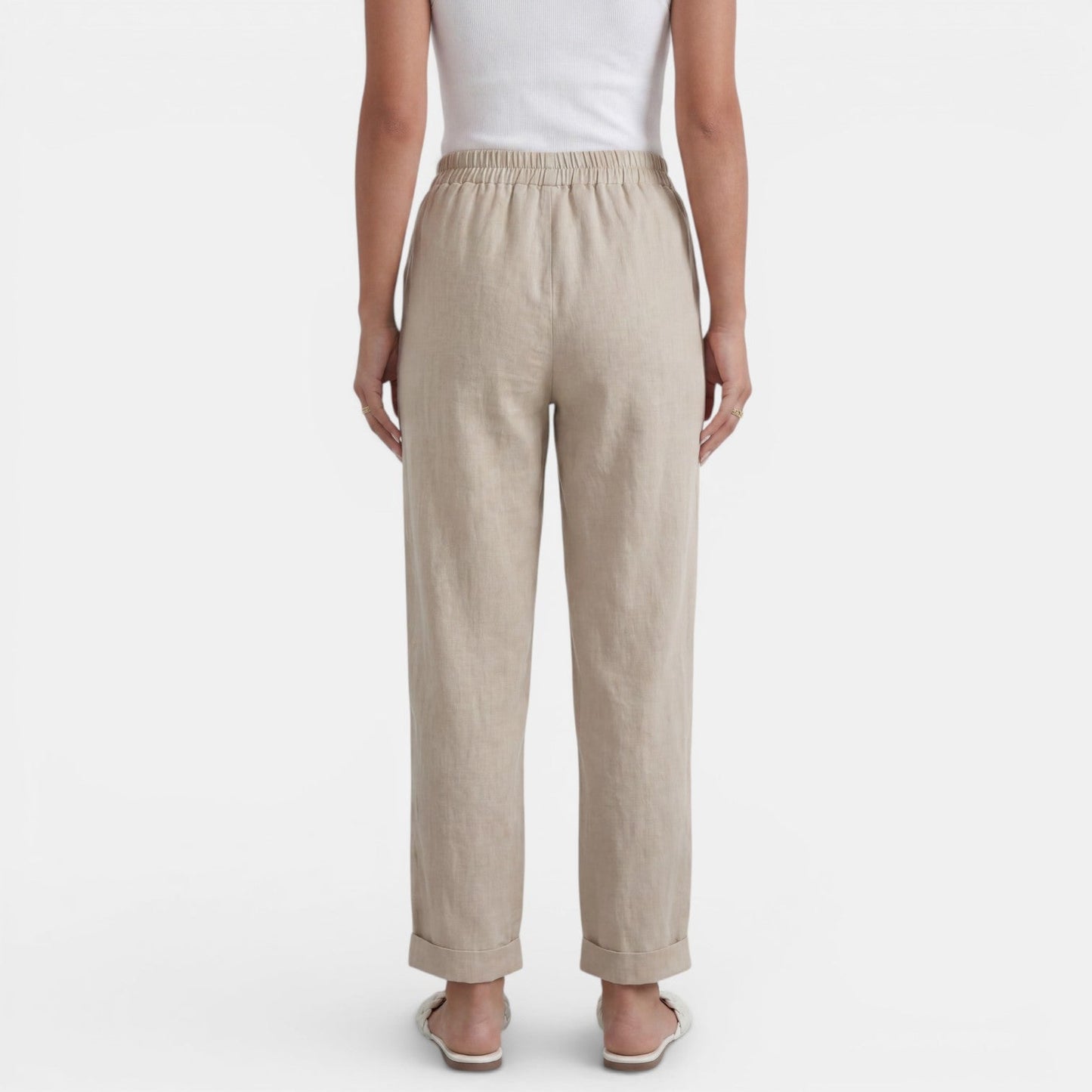 Pantalón Lino Mujer Cintura Alta