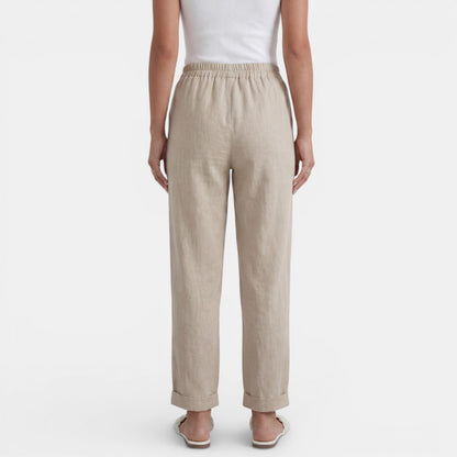 Pantalón Lino Mujer Cintura Alta