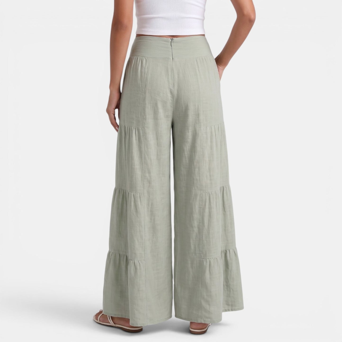 Pantalón Lino Mujer Ancho