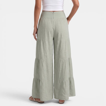 Pantalón Lino Mujer Ancho