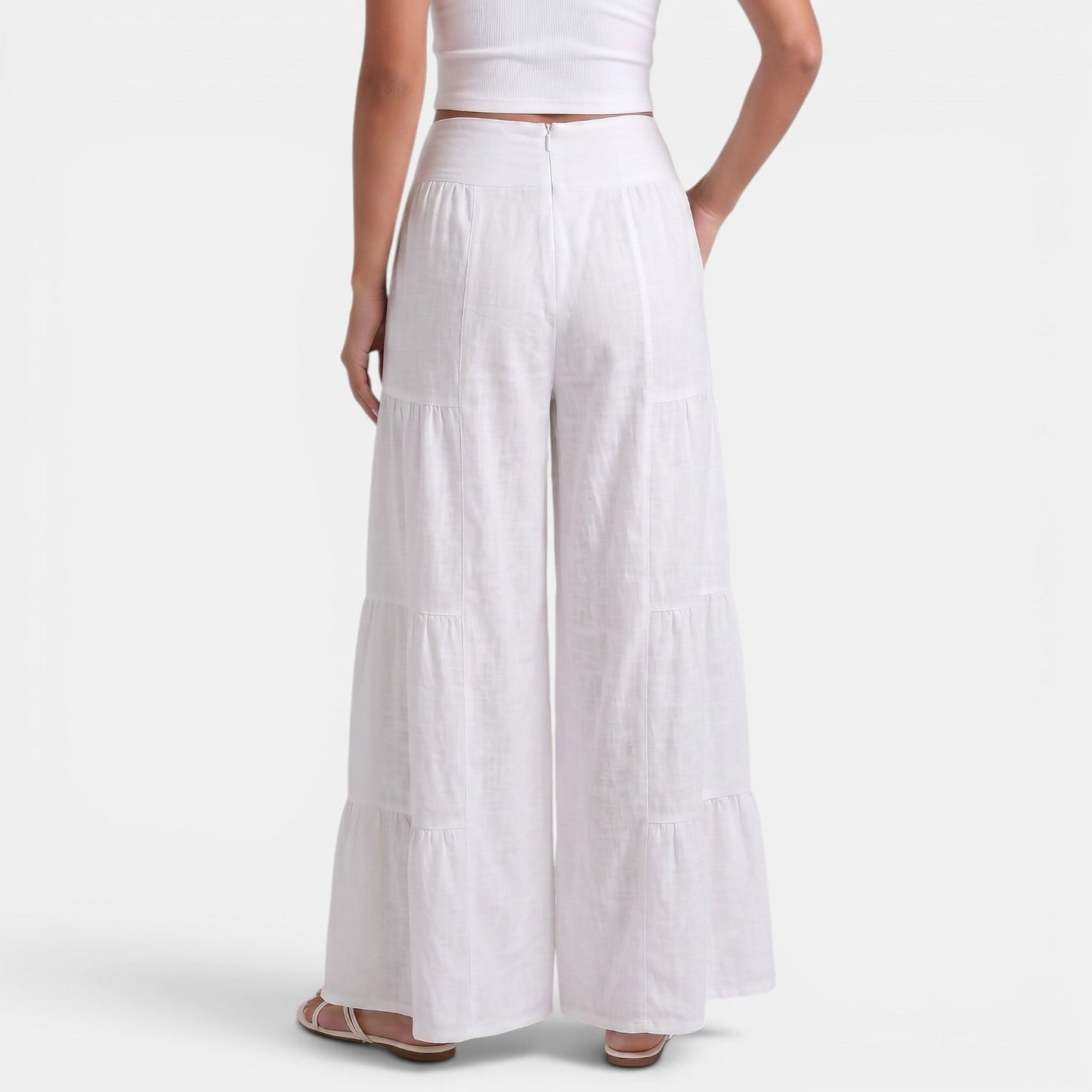 Pantalón Lino Mujer Ancho