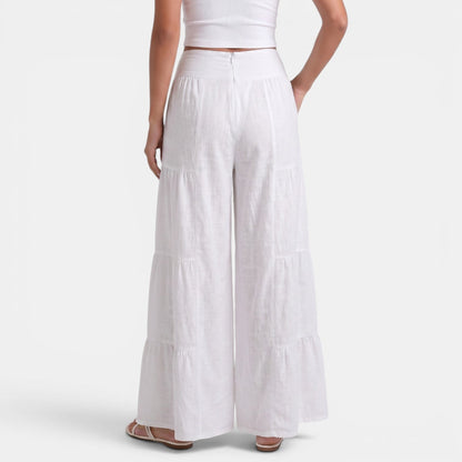 Pantalón Lino Mujer Ancho