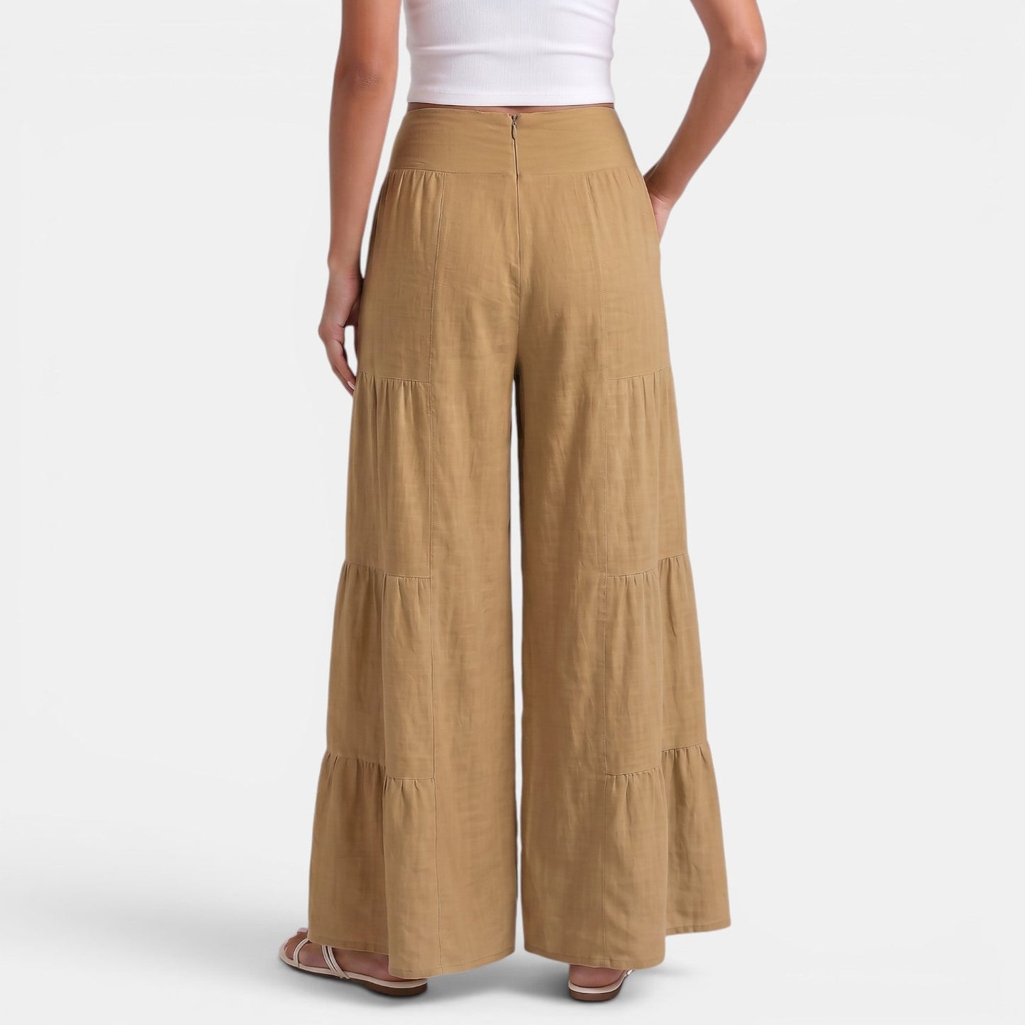 Pantalón Lino Mujer Ancho